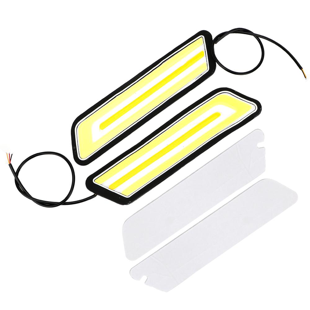 1 Pair Flexible Waterproof Daytime Running Light Reversing Light LED Car DRL COB Turn Signal Lamps