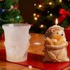 Christmas Hedgehog Wheat Bag Aromatherapy Candle Silicone Mold DIY Hedgehog Handmade Soap Aroma Stone Ornament