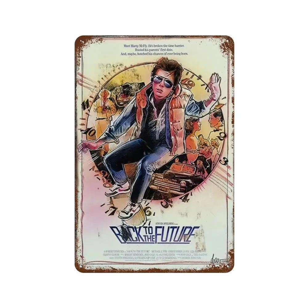 Zurück in die Zukunft Alte Filme Retro Metallschilder Posterwände Bars Clubs Männerhöhlen Garagen Cafés Kunst Wanddekorationen