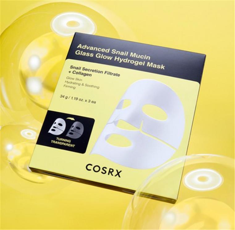 COSRX Advanced Snail Mucin Glass Glow Hydrogel Mask 34г (3 листа)