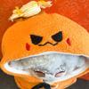 Halloween PonchoPumpkin for 10cm Plush Toy, Kigurumi Accessory, Otaku Doll, Mascot, K-Pop Doll, Costume [Used]