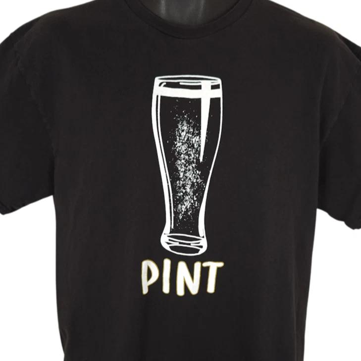 Pint Of Beer T Shirt Mens Size Large Black Breweriana M