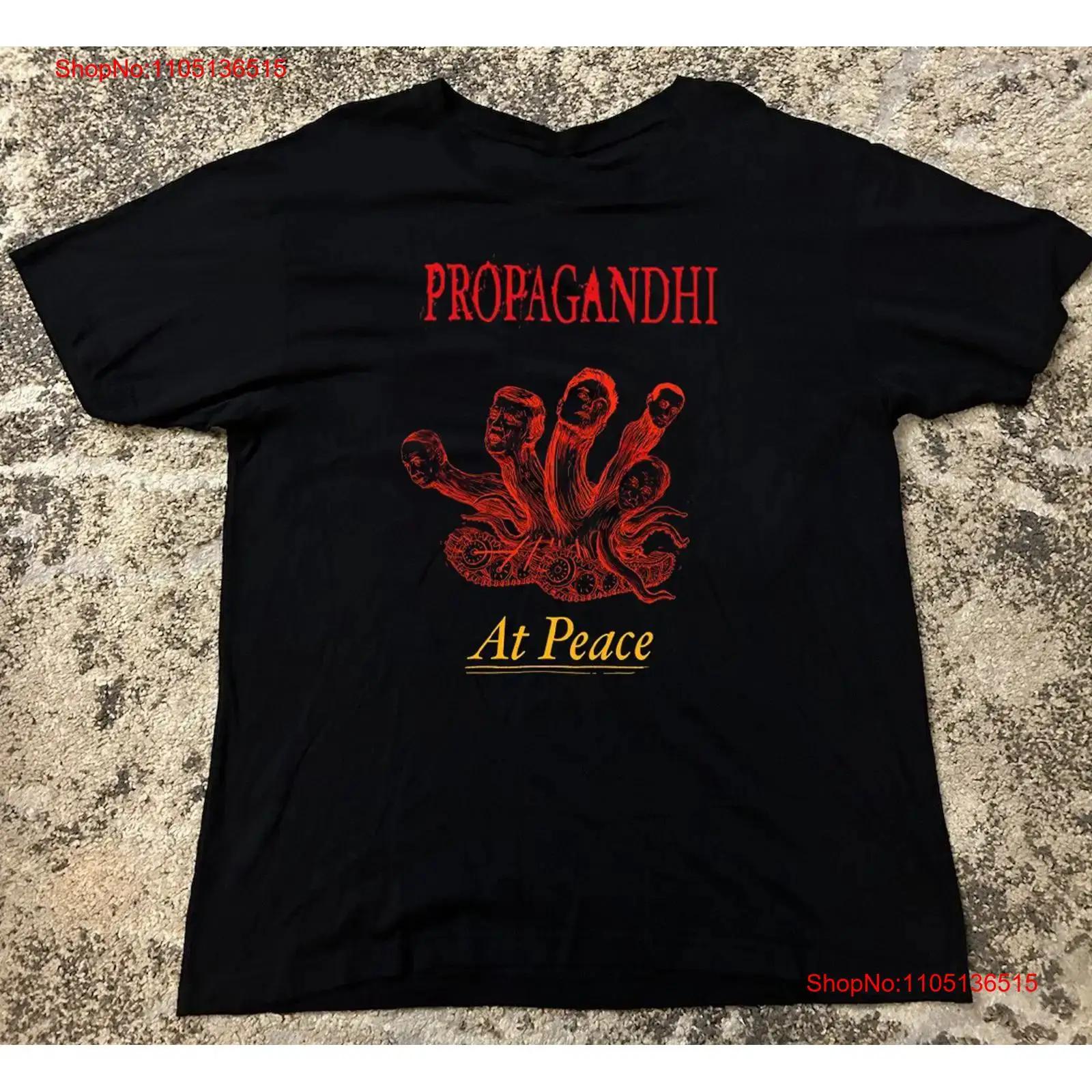Propagandhi At Peace Альбом Футболка Черная Все Размеры S 5XL винтажная Стиранная Удобная Повседневная с принтом мужская Немного S разноцветный