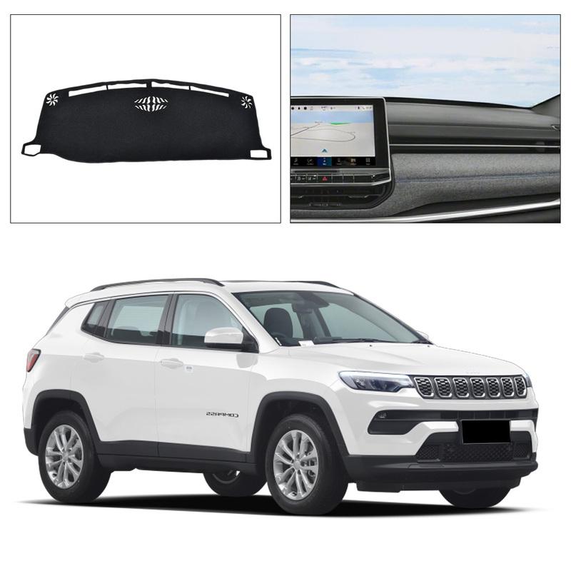 For Jeep Compass    2024 Car Dashboard Cover Avoid Light Pads Sun Shade Mats trument Panel Carpets Accessories