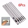 6Pcs Kit Hollow Punch Set Round Hole Punch Tool Steel Leather Craft Working For Watch Band,Fabric,Plastics,Gasket Belt