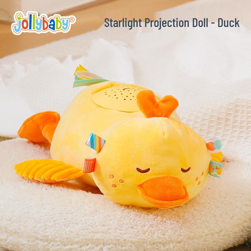 Jollybaby Sound & Light Comfort Doll - Newborn Baby Teether & Musical Plush Toy for Soothing Sleep