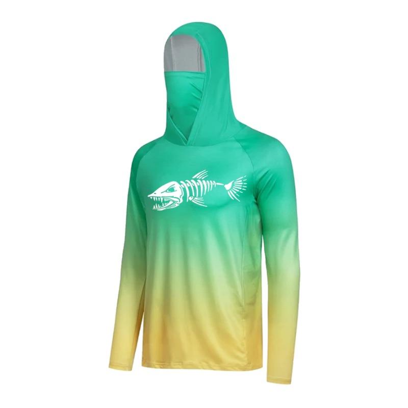 Hooded Fishing Clothes Men Face Cover Hoodie Sun Protection Mask Breathable Jersey