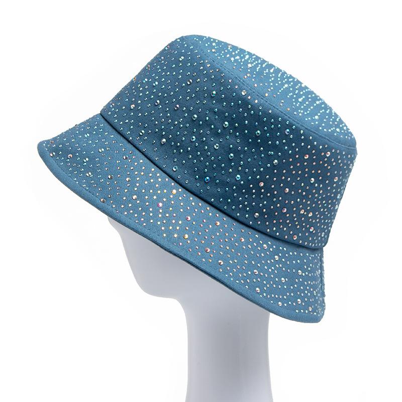 New Fisherman'S Hat Women'S Water Diamond Cotton Sunshade Cap Spring/Summer Autumn Fashion Panama Hat