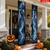 Halloween Porch Sign Ghost Skull Witch 1 Pair Polyester Indoor Outdoor Decor