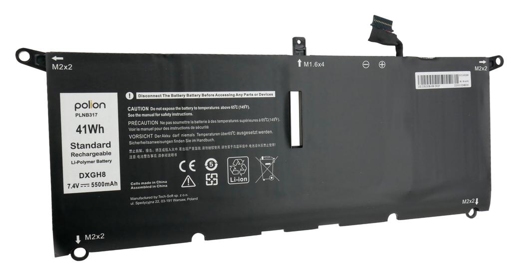 Laptop Battery For Dell Dxgh8 Inspiron 13 5390 7390 Xps 13 9370 9380 5500Mah