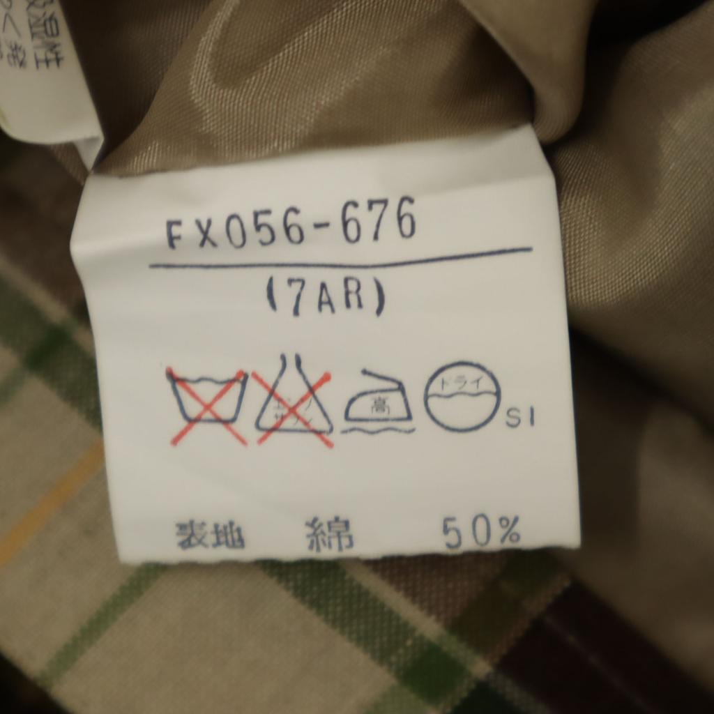 unused Burberrys 90s Linen Blend Old Check Pattern Mimole length Tight Skirt Women Used