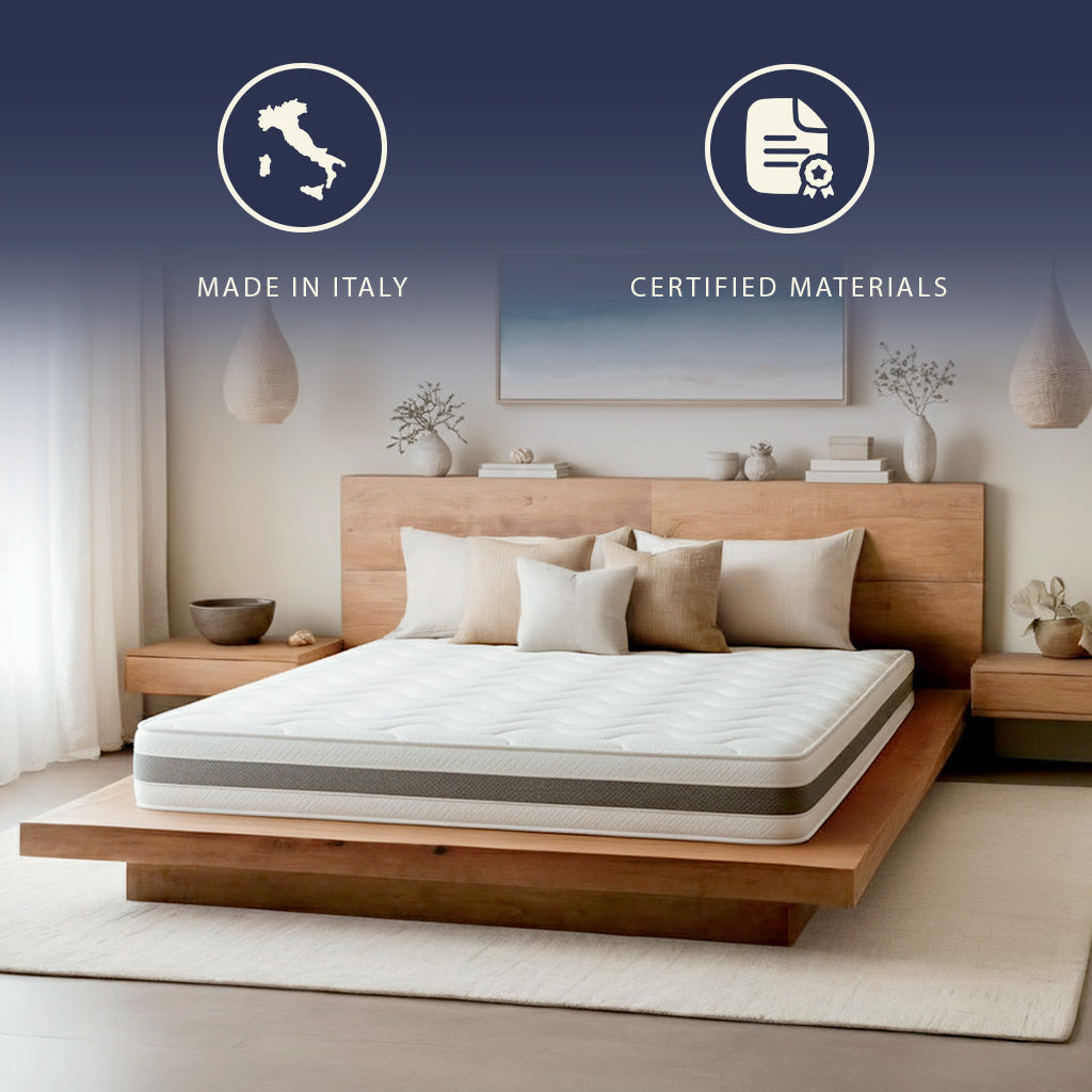 The White Stone Matelas Waterfoam Thermosensible | Haute Fermeté, Respirant et Hypoallergénique | Confort Stable et Soutien Ergonomique