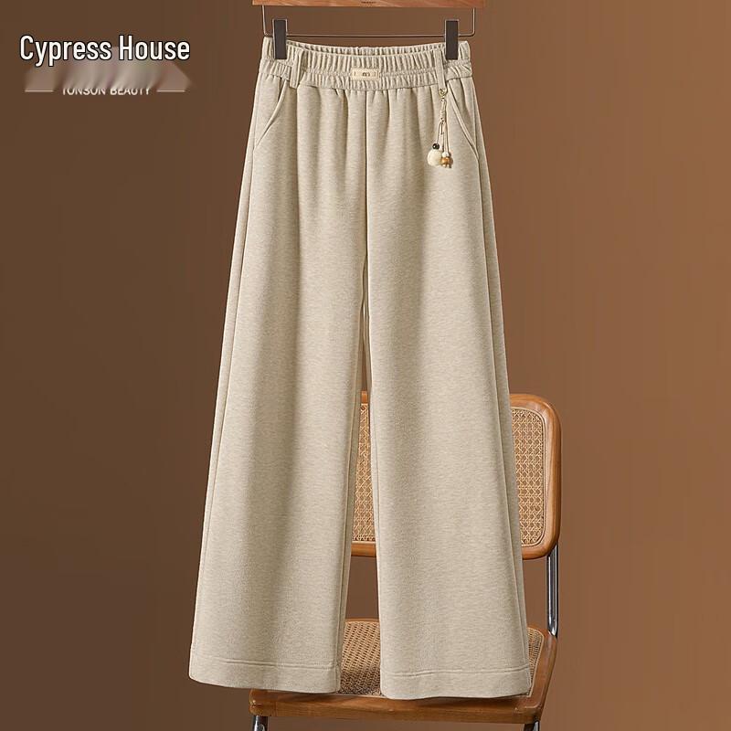 

Women s Elastic Waist Loose Wide-Leg Casual Pants M
