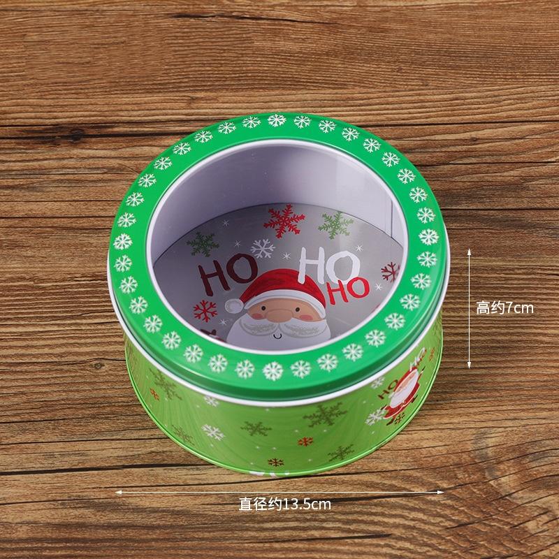 Christmas Gift Box Metal Tin Candy Cookie Packaging Box Containers Kids New Year Gift Decor Xmas Party Supplies Navidad