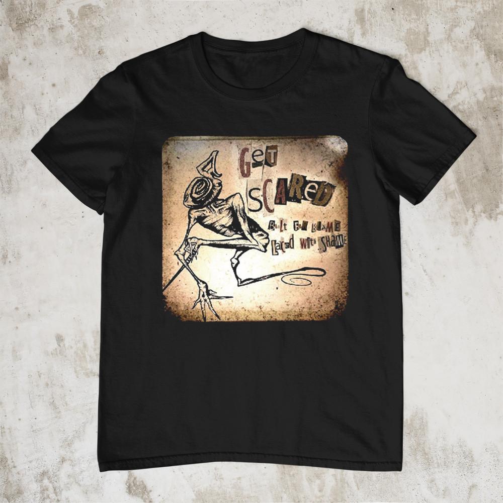 

NEW Get Scared Built for Blame, Laced with Shame Black All Size Gift Shirt AG137 Unisex T-Shirt XXXXL