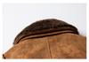 CROWD CITY Unisex Retro Suede Plush Winter Lapel Jacket Y602