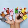 16Pcs Baby Plush Toy Cartoon Animal Family Finger Puppet Role Play Educational Toys Hand Puppet Children Storytelling Props TMZ