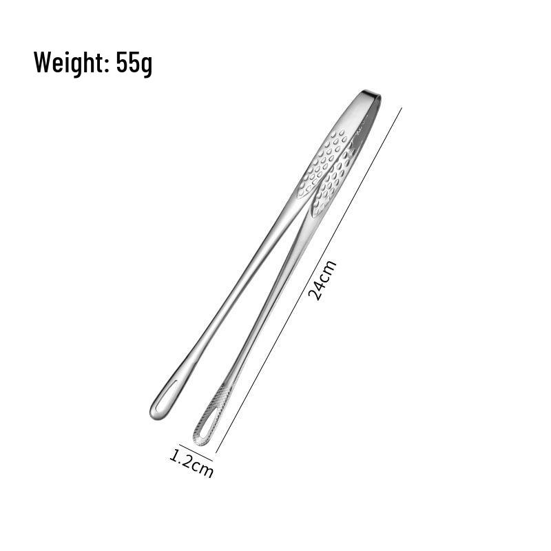 

Korean Style 304 Stainless Steel BBQ Tongs, Non-slip & Heat-resistant for Kitchen or Outdoor Grilling.