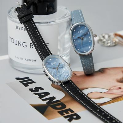 Orologio Semplice Quotidiano Cinturino Nicchia Donna Quarzo Leggera Lusso Cassa Ovale Orologio