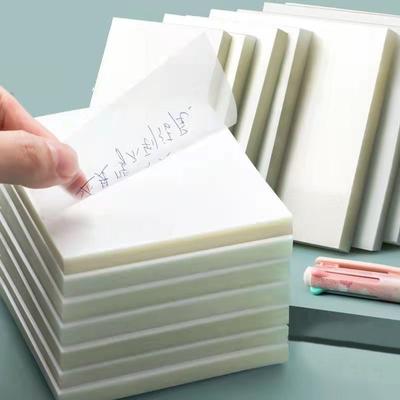 50Sheets Creative Pet Transparent Sticky Notes Perspective Waterproof Sticky Notes Student Stationery School Office Supplies