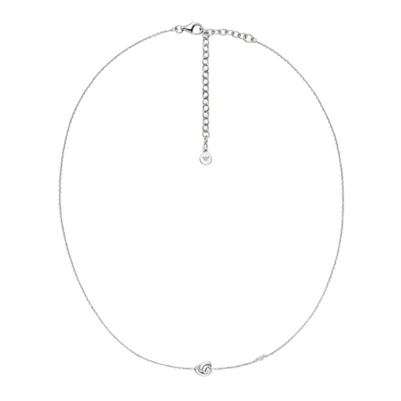 Armani EMPORIO three-dimensional rope eagle logo thin lobster clasp 925 silver necklace women s silver EG3642040_NLP_NLC серебряный