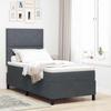 LED Boxspring Bed with Headboard Dark Grey 100 X 200 Cm Velvet