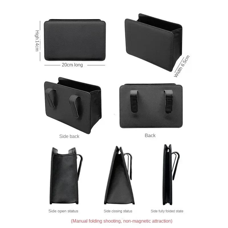 Skládací odpadkový koš na dveře auta PU kůže Multifunkční úložný box Organizér do auta Závěsná úložná taška na opěradlo sedadla Odpadkový koš
