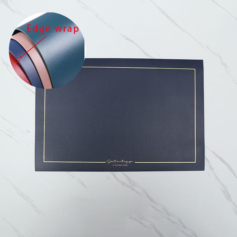 Rectangular Leather Placemats Table Mat Oil-Water-Proof And Heat-Insulating Household Table Coasters Kitchen Device Sets