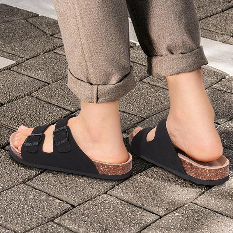 Smile Pop Fashion Men's Clogs Sandals Summer Men Suede Mules Outdoor Antiskid Beach Sandals With Adjustable buckle Home Sandals