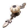 Pumpkin Shape Ceramic Cabinet Wardrobe Drawer Pull Handle Furniture Knob Fitting (Ivory White)