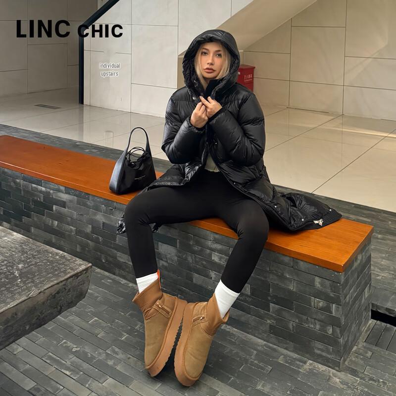 Jinyujie Women's Long 90% Goose Down Puffer Jacket