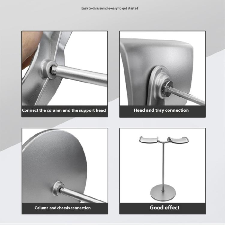 Versatilitys Aluminum Headphone Stands for Gaming Desk Detachable Double Mounts and NonSlip Base for Secure Placement