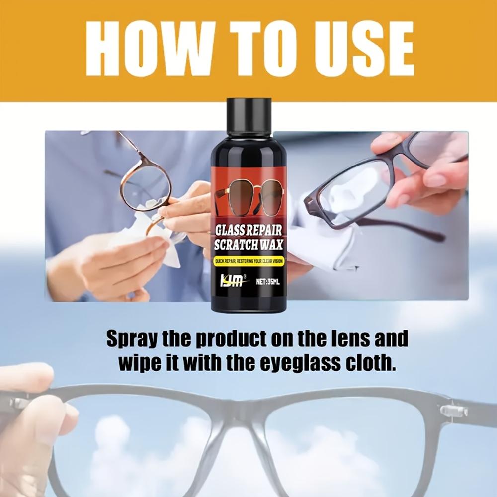 All-in-One Scratch Remover for Glasses & Glass – Fix Scratches, Oxidation & Fingerprints Fast – Safe for Lenses, Headlights, Win