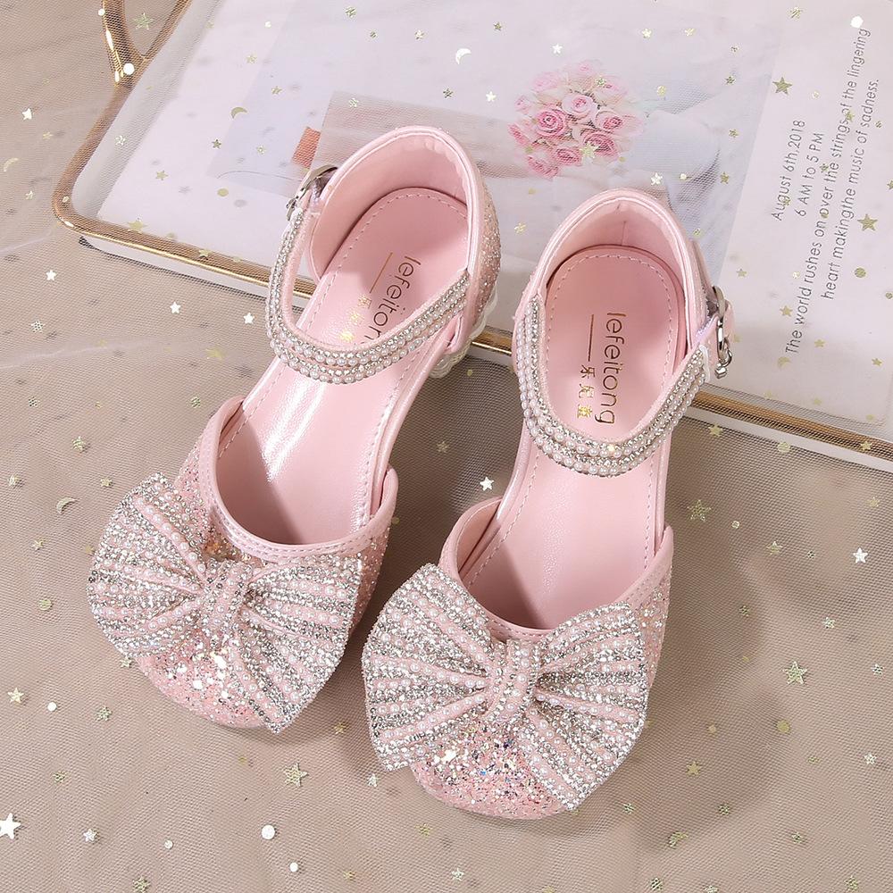 

Girls Sandals silver High Heels Summer New Transparent Soft Sole Bow Girls Princess Shoes Women s Leather Shoes 37 розовый