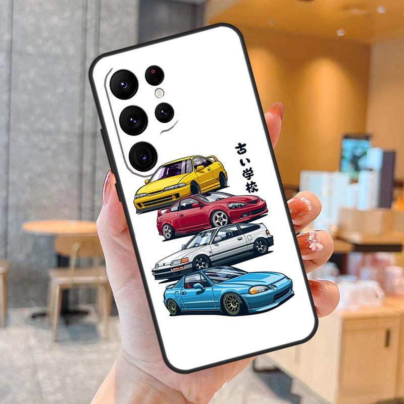 Sports Car JDM Drift Phone Case For Samsung Galaxy S25 S24 S23 S22 S21 S20 Ultra S9 S10 Plus S25 FE Back Cover