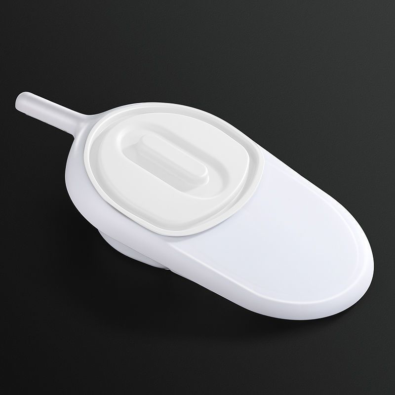 Bedridden elderly paralyzed patients horizontal bedpan with lid attached postpartum women sitting on the bedpan