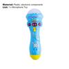 LED Microphone Toys Colorful Lights 3D Projection Glowing Luminous with Battery Entertainment Light Up Flashing Smooth Surface Kids Microphone Toy