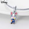 925 Silver Disney Mickey Zootopia Boutique Charm Pendant Fit For Necklace Original Bracelet DIY Fine Festival Women's Party Gift