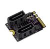 PCIe 3.0 M.2 NGFF A+E key to SATA adapter card (2 cards), 6Gbps, with JMB582 chip, for 2230 SSDs in PC servers.