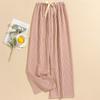 Women's Casual Fashion Sleep Pants Striped Loungewear Pants Wearable As Outerwear High-Waisted Pants