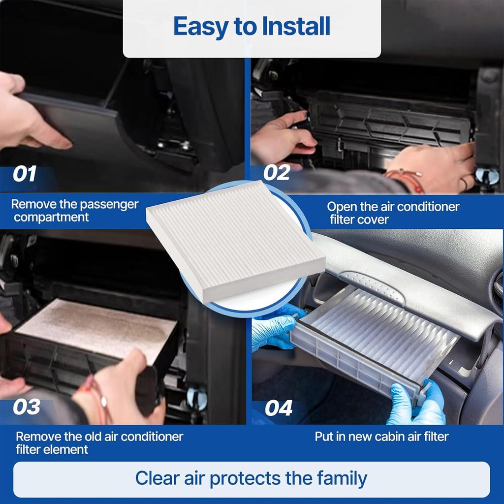 Cabin Air Filter Replacement for Car Easy Install Suitable for Hyundai AQ1121 042-2093 FPCF10728 AFC1447  A7F79-AQ000 MC1050