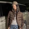 Autumn and Winter Basic Stand-up Collar Cotton Clothes Women's Splicing Long-sleeved Short Jackets Light and Warm Women's Clothing Mixed Batch