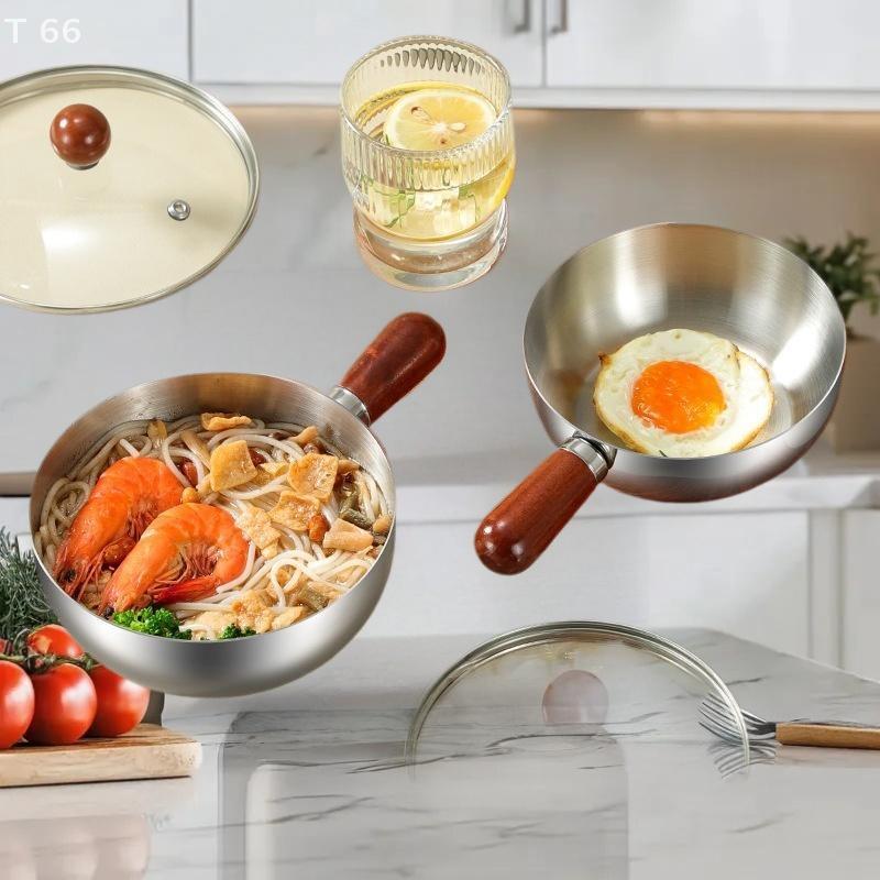 14cm Edelstahl Frühstücksschale, Obstsalatschale, Joghurt- und Müslischale Walnussholz Einzelperson Kleiner Topf