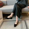 8Temperament Strass Mary Jane Einzel-Schuhe 0 neue flache Schuhe für breite Füße und erweiterte große Größe Damenschuhe