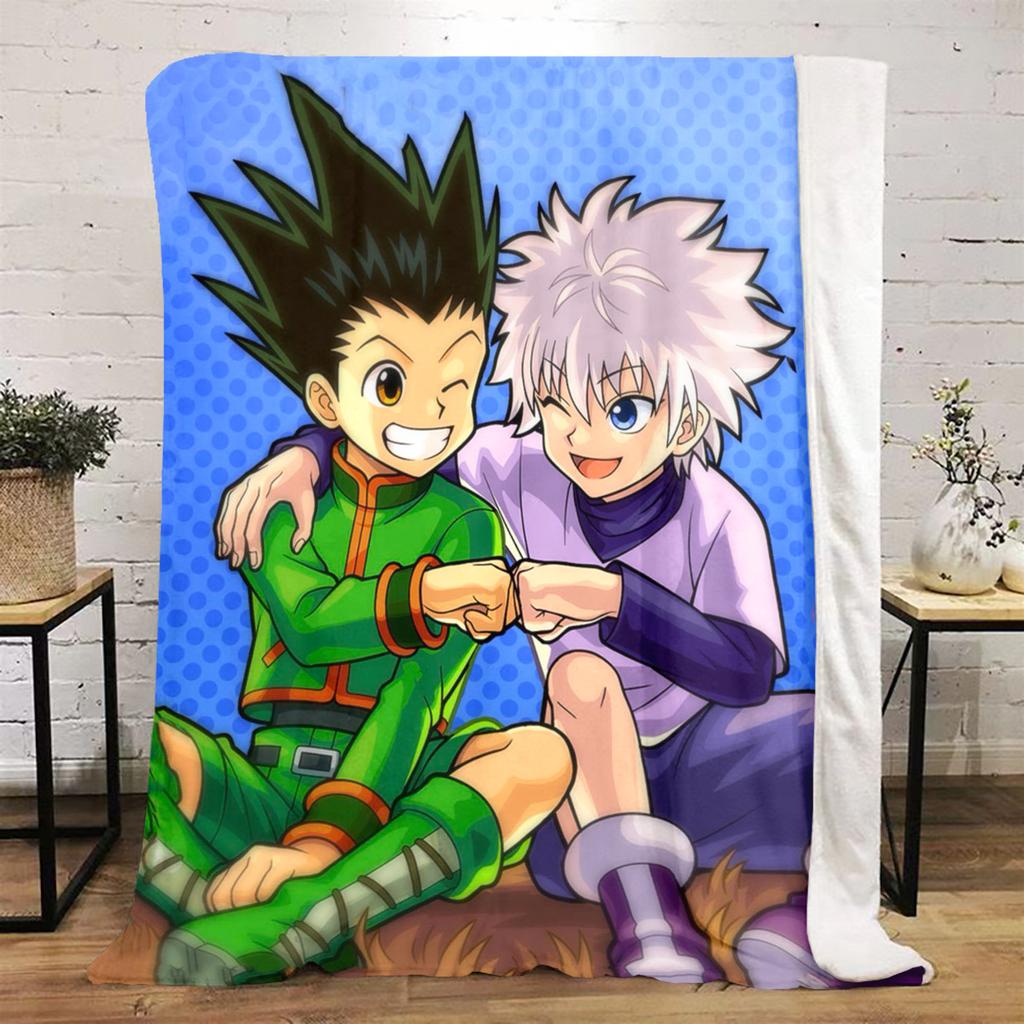 Hunter X Hunter Plush Blanket Soft Comfortable All Seasons Suitable Sofa Office Nap Travel Festive Gift Perfect Fans Anime Series