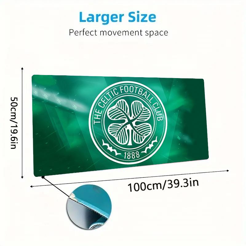 Celtic Football Club Print Cushion Non-slip Laptop Tablet Big Mousepad XXL Mat Mini PC Playmat With Lock edge