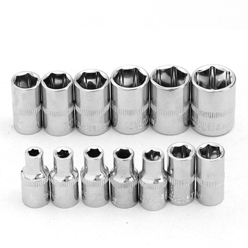 46 in 1 Ratchet Wrench Screwdriver Socket Nut Set Screw Driver Bit 1/4inch Hexagonal Handle Drive Slot Hand Tool