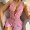 Lace Sexy Underwear Perspective Mesh Deep V Suspender Nightdress Hot Pure Hollow Skirt