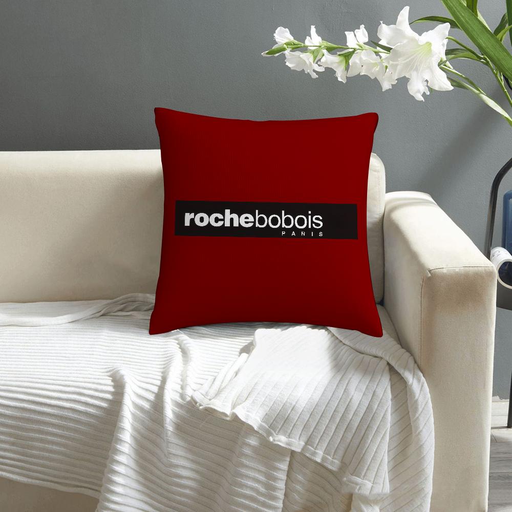 R-Roches Mode B-Bobois Kissenbezug Sofa Dekorativ Zuhause Doppelseitiger Druck Plüsch Quadratische Dekokissenbezüge Kissen Dekor