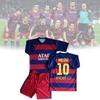 Fc Barcelona Vintage Voetbalshirt Set Met Ademende Modal Mix Voor Kinderen Sport